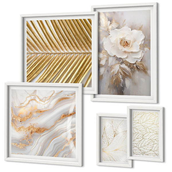 Set 5 slika u okviru Elegantni cvjetni motivi