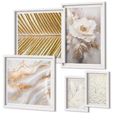 Set 5 slika u okviru Elegantni cvjetni motivi