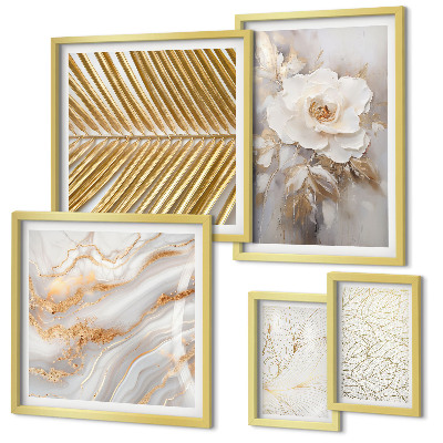 Set 5 slika u okviru Elegantni cvjetni motivi