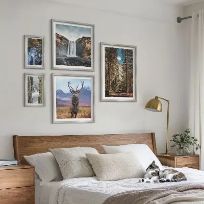 Set od 5 slika u okviru pejzaži slapovi priroda