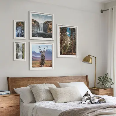 Set od 5 slika u okviru pejzaži slapovi priroda