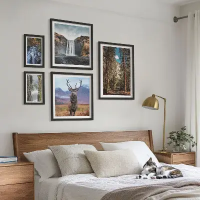 Set od 5 slika u okviru pejzaži slapovi priroda