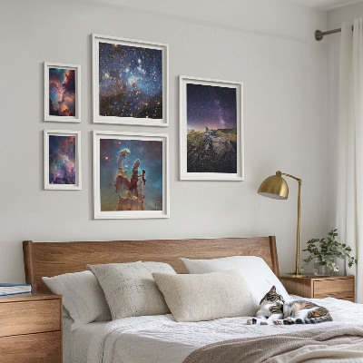 Set slika iznad kauča Kozmički krajolici galaksija