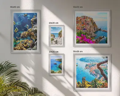 Set slika iznad kauča morski motivi s ribama i plažama
