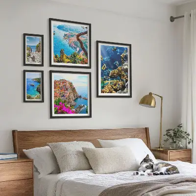 Set slika iznad kauča morski motivi s ribama i plažama