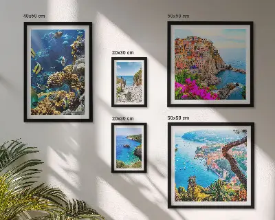 Set slika iznad kauča morski motivi s ribama i plažama