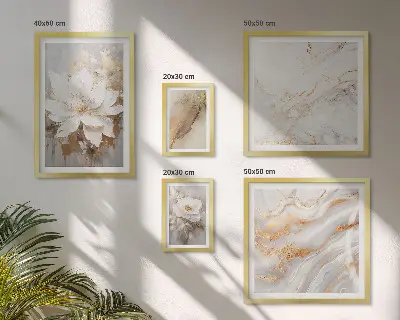 Elegantne cvjetne kompozicije set od 5 slika u okviru