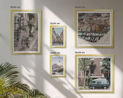 Šarmantne biciklističke ulice poliptih u okviru