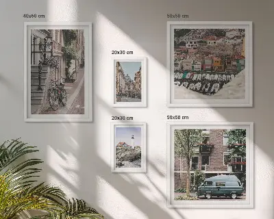 Šarmantne biciklističke ulice poliptih u okviru
