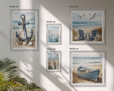 Set 5 slika u okviru Inspiracije za morski stil, morska plaža