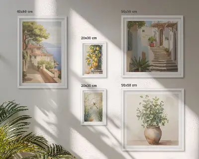 Elegantni pogledi na primorske gradove poliptih u okviru