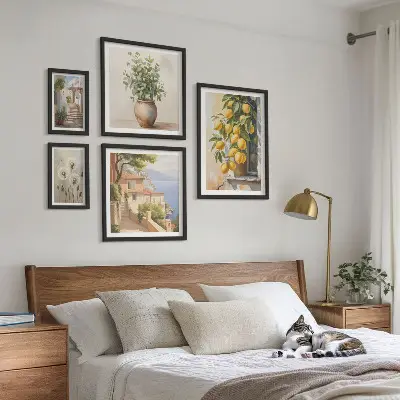 Set slika iznad kauča mediteranski citrusni motivi
