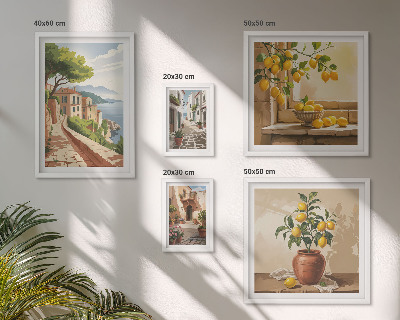 Set slika iznad kauča Šarmantni mediteranski pogledi