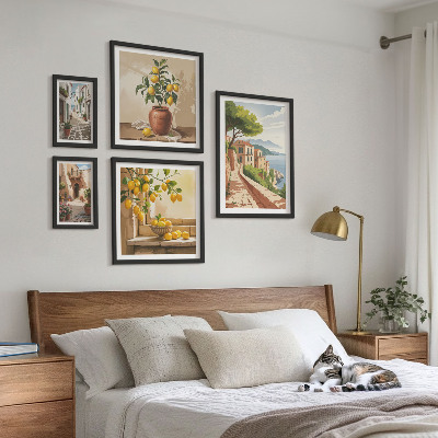 Set slika iznad kauča Šarmantni mediteranski pogledi