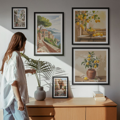 Set slika iznad kauča Šarmantni mediteranski pogledi