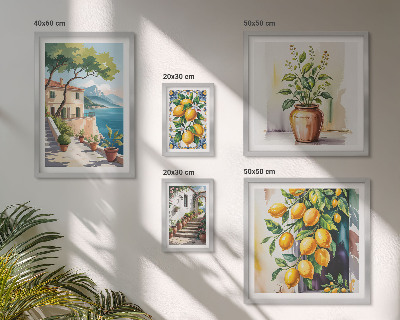 Set 5 slika u okviru Krajolici s citrusnim drvećem i vegetacijom