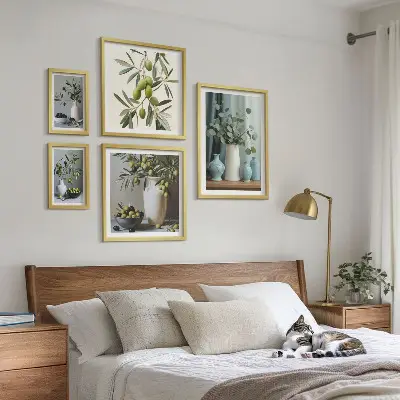 Dekorativne slike s motivom maslina u vazi set slika za iznad kauča