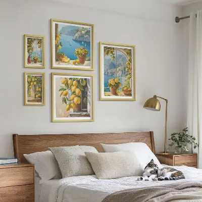 Set od 5 slika u okviru motiv limuna i provansalskog mora