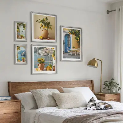 Set slika iznad kauča inspiracija limunskim suncem