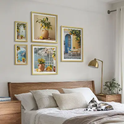 Set slika iznad kauča inspiracija limunskim suncem