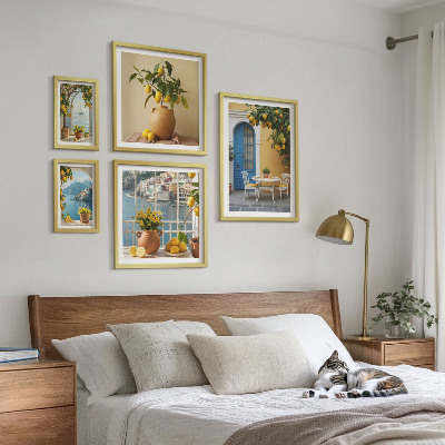 Set slika iznad kauča Inspiracije limunskim suncem