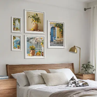 Set slika iznad kauča inspiracija limunskim suncem