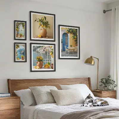 Set slika iznad kauča inspiracija limunskim suncem