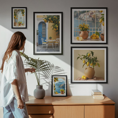 Set slika iznad kauča Inspiracije limunskim suncem