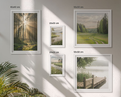 Set 5 slika u okviru Šumski krajolici sunce voda