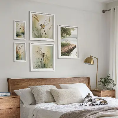 Set slika Mirni krajolici vretenca set slika iznad kauča