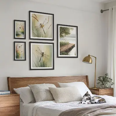 Set slika Mirni krajolici vretenca set slika iznad kauča