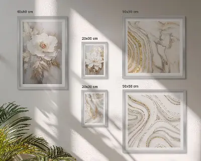 Slika u okviru poliptih apstraktni cvjetni motivi elegantnog dizajna