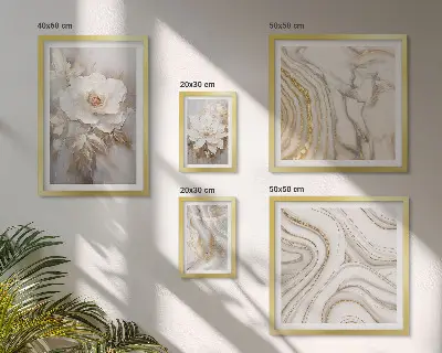 Slika u okviru poliptih apstraktni cvjetni motivi elegantnog dizajna