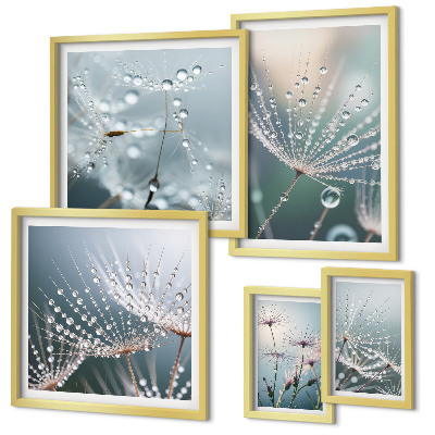 Poliptih u okviru Minimalističke biljke Dewdrops