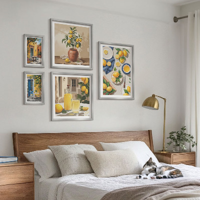 Set slika iznad kauča Mediteranske ideje s limunom