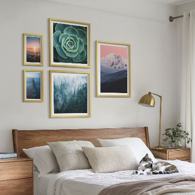 Set 5 slika u okviru Pejzaži planine more boho