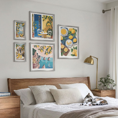 Set slika iznad kauča Limunska svježina boho ljeta