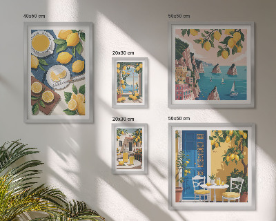 Set slika iznad kauča Limunska svježina boho ljeta