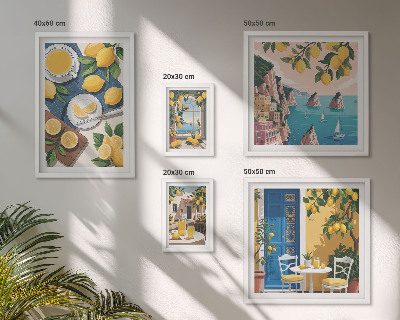 Set slika iznad kauča Limunska svježina boho ljeta