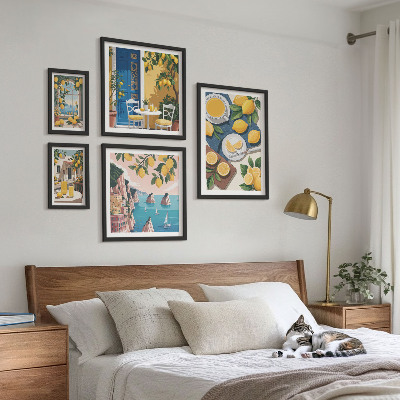 Set slika iznad kauča Limunska svježina boho ljeta