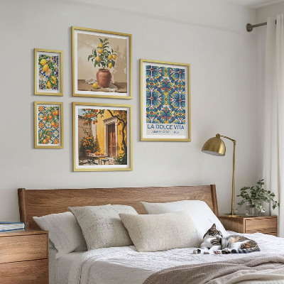Poliptih u okviru Talijanski agrumi mediteranskog stila