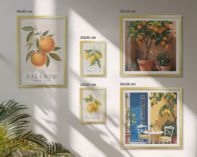 Set 5 slika u okviru Voćni talijanski rustikalni stil