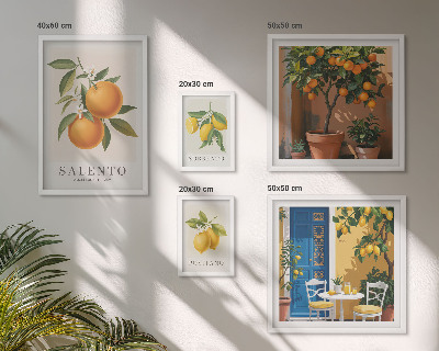Set 5 slika u okviru Voćni talijanski rustikalni stil