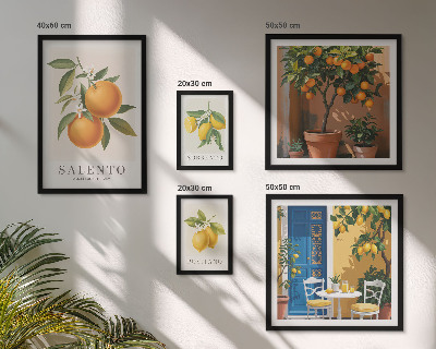 Set 5 slika u okviru Voćni talijanski rustikalni stil