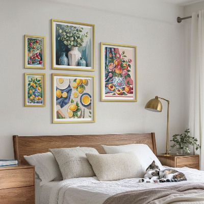 Set 5 slika u okviru Cvjetno-voćne kompozicije