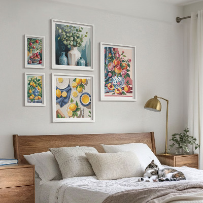 Set 5 slika u okviru Cvjetno-voćne kompozicije