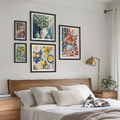Set 5 slika u okviru Cvjetno-voćne kompozicije