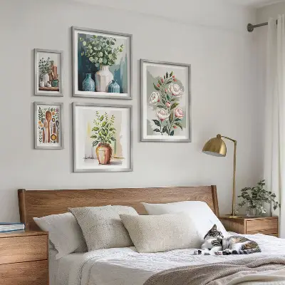 Set slika za kuhinju s motivom biljaka elegantni ukrasi iznad kauča