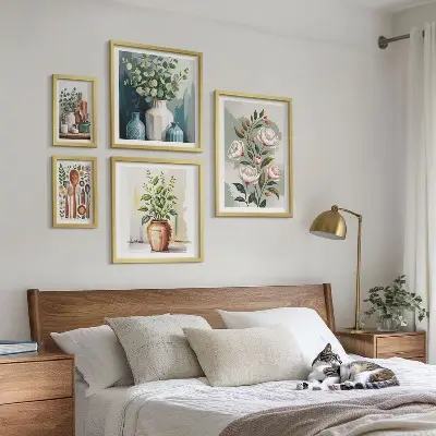 Set slika za kuhinju s motivom biljaka elegantni ukrasi iznad kauča