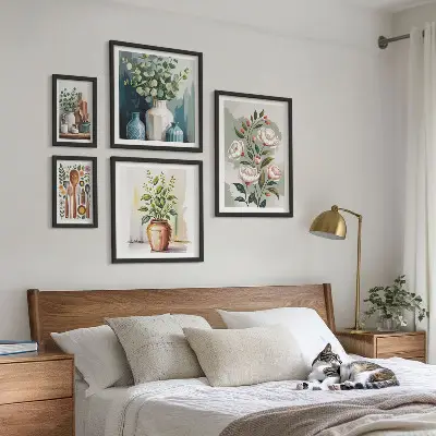 Set slika za kuhinju s motivom biljaka elegantni ukrasi iznad kauča